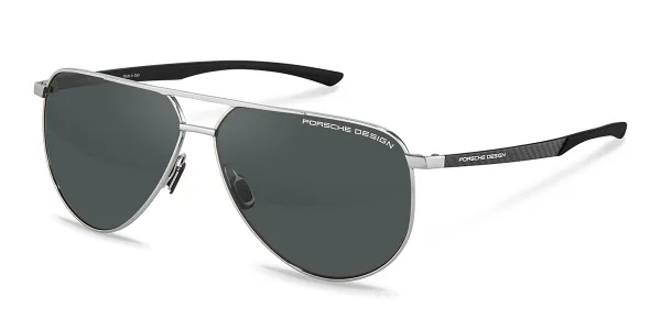 Porsche Design P8962 Polarized B Men's Sunglasses Silver Size 64