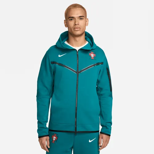 Portugal Tech Fleece Windrunner Men's Nike Football Full-Zip Hoodie - Green - Cotton