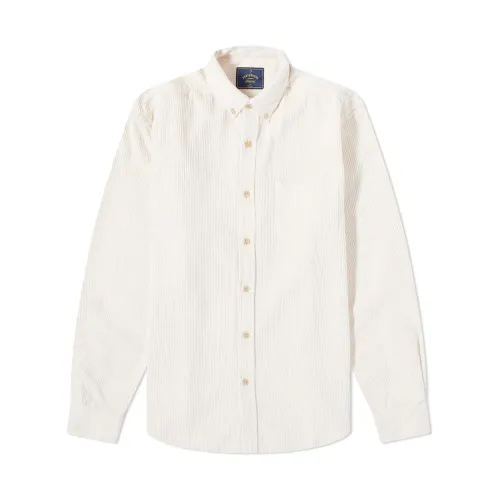 Portuguese Flannel , Ecru Corduroy Shirt ,White male, Sizes: