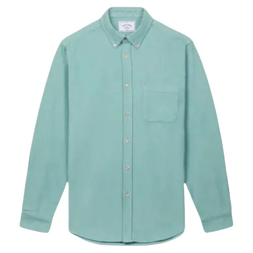 Portuguese Flannel , Lobo Turquoise Corduroy Shirt ,Green male, Sizes: