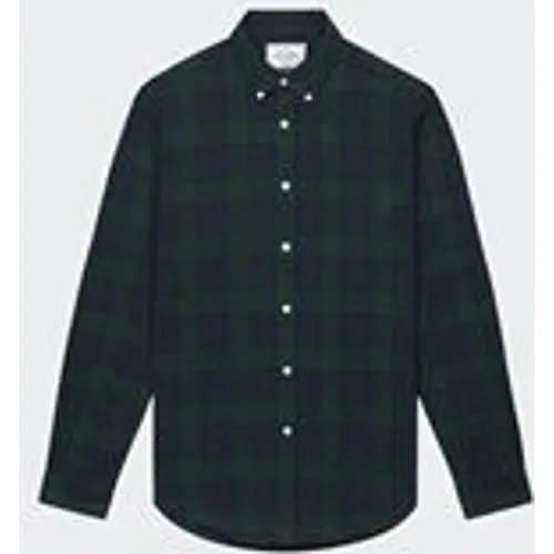 Portuguese Flannel Men's Bonfim Check Shirt in Navy/Green