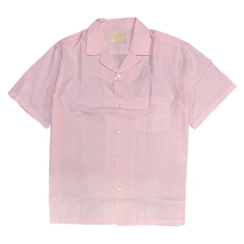 Portuguese Flannel , Subtle Jacquard Pink Cotton Shirt ,Pink male, Sizes: