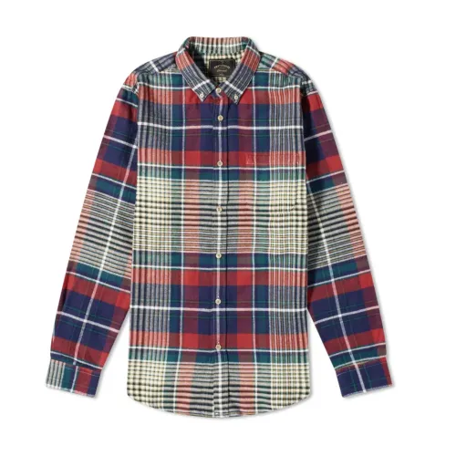 Portuguese Flannel , Trim Check Shirt ,Multicolor male, Sizes: