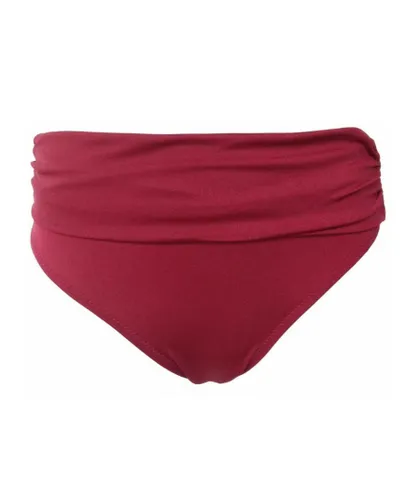 Pour Moi Womens 1125 Azure Gathered Bikini Brief - Red Elastane