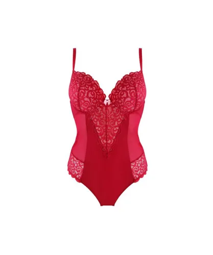 Pour Moi Womens 183005 Romance Padded Push-Up Body - Red