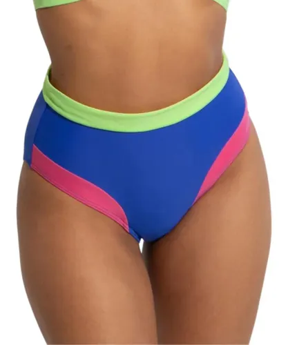 Pour Moi Womens 25205R Palm Springs High Leg Tummy Control Bikini Brief - Multicolour Elastane