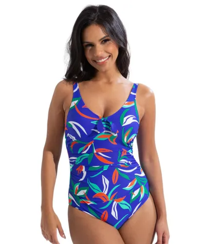 Pour Moi Womens 25511R Freedom Scoop Neck Tummy Control Swimsuit - Blue