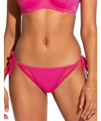 Pour Moi Womens 30018 Glamazon Tie Side Bikini Brief - Pink Elastane