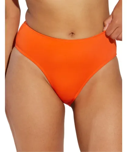 Pour Moi Womens 36026 Space High Leg Bikini Brief - Orange Elastane