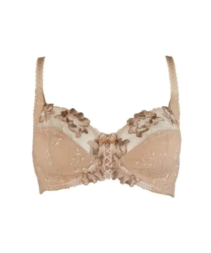 Pour Moi Womens 3827 Sofia Lace Side Support Bra - Beige