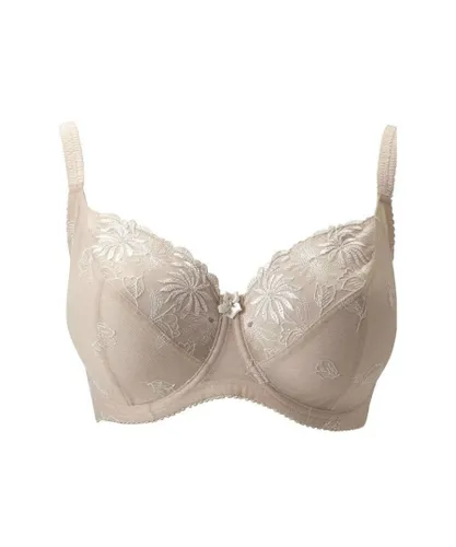 Pour Moi Womens 7702 St Tropez Underwired Full Cup Bra - Beige Viscose