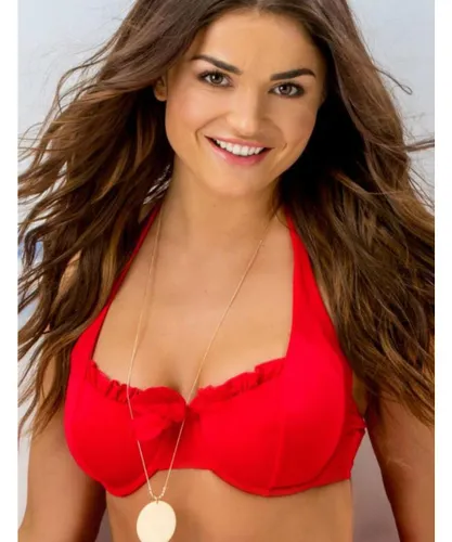 Pour Moi Womens 80001 Getaway Underwired Halterneck Bikini Top - Red