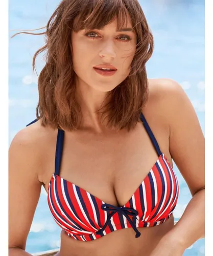 Pour Moi Womens 85000 Hamptons Underwired Padded Halterneck Bikini Top - Multicolour