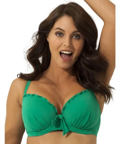 Pour Moi Womens 98000 Pool Party Padded Underwired Bikini Top - Green Elastane
