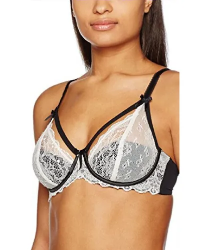 Pour Moi Womens Obsession Half Padded Bra - White