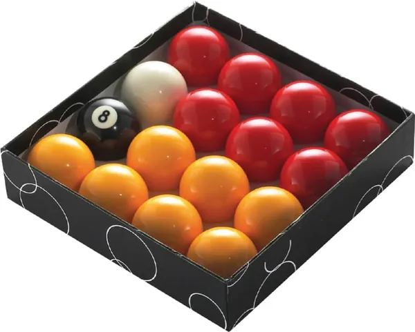 PowerGlide 16 Ball Pool Billiards Set | Reds and Yellows |