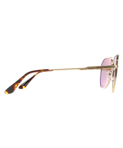 Prada Aviator Mens Gold Brown Grey Mirror Internal PR63XS Sunglasses Metal - One