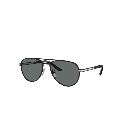 Prada , Aviator Sunglasses Matte Black Polarized ,Black male, Sizes: