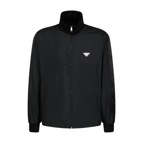 Prada , Black Blouson Jacket ,Black male, Sizes: