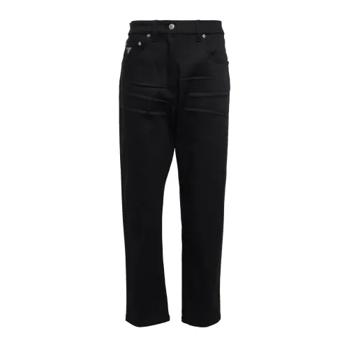 Prada , Black Jeans High Waist Cropped Fit ,Black female, Sizes:
