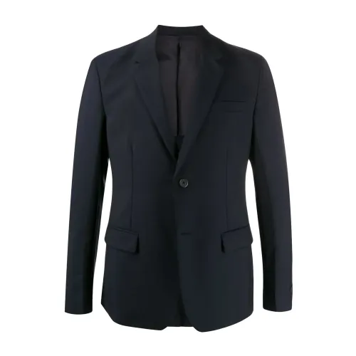 Prada , Classic Blue Wool and Mohair Jacket ,Blue male, Sizes: