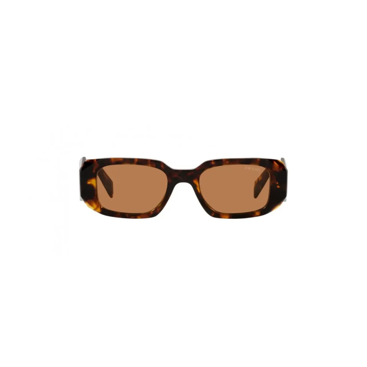 Prada , Geometric Sunglasses with Bold Frame ,Brown female, Sizes: