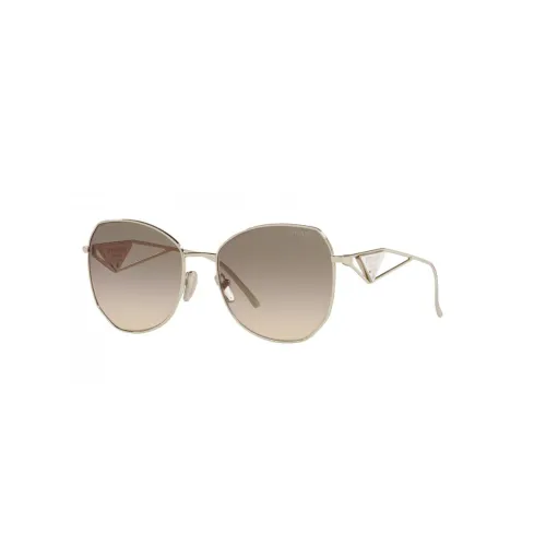 Prada , Gold Frame Sunglasses for Women ,Yellow female, Sizes:
