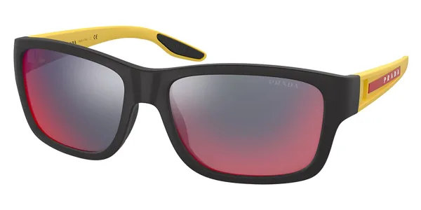 Prada Linea Rossa PS01WS 08W08F Men's Sunglasses Black Size 59