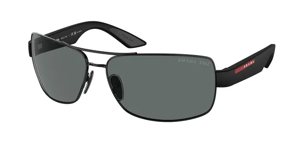 Prada Linea Rossa PS50ZS Polarized 1AB02G Men's Sunglasses Black Size 65