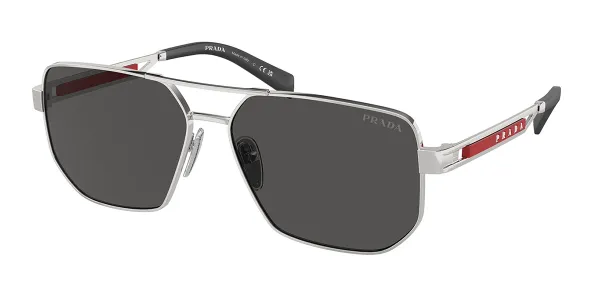 Prada Linea Rossa PS51ZS 1BC06F Men's Sunglasses Silver Size 59