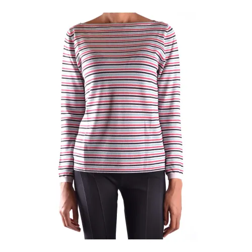 Prada , Long Sleeve Casual Top with Multicolor Stripes ,Pink female, Sizes: