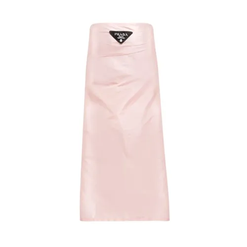 Prada , Luxurious Silk Taffeta Jacket with Logo Detail ,Pink female, Sizes: