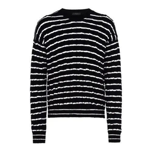 Prada , Luxury Black Cashmere Sweater ,Black male, Sizes: