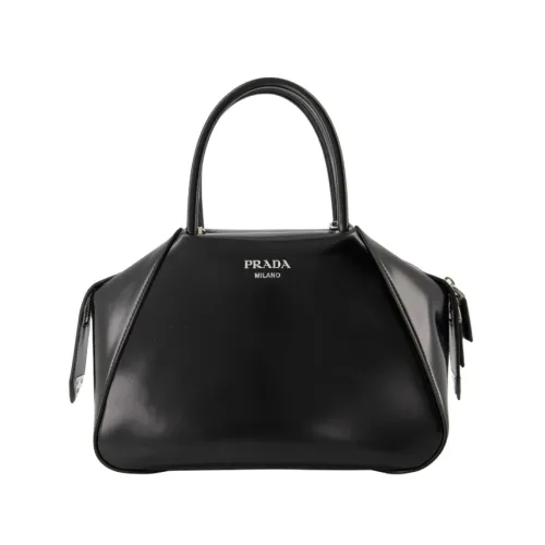 Prada , Luxury Leather Handbag ,Black female, Sizes: ONE SIZE