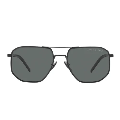 Prada , Polarized Square Sunglasses ,Black unisex, Sizes: