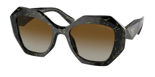 Prada PR 16WSF Asian Fit Polarized 19D6E1 Women's Sunglasses Black Size 53
