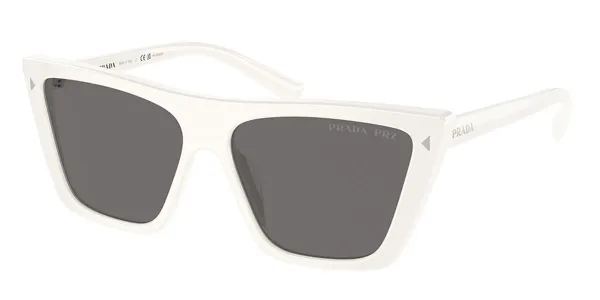 Prada PR 21ZS Polarized 1425Z1 Women's Sunglasses White Size 55
