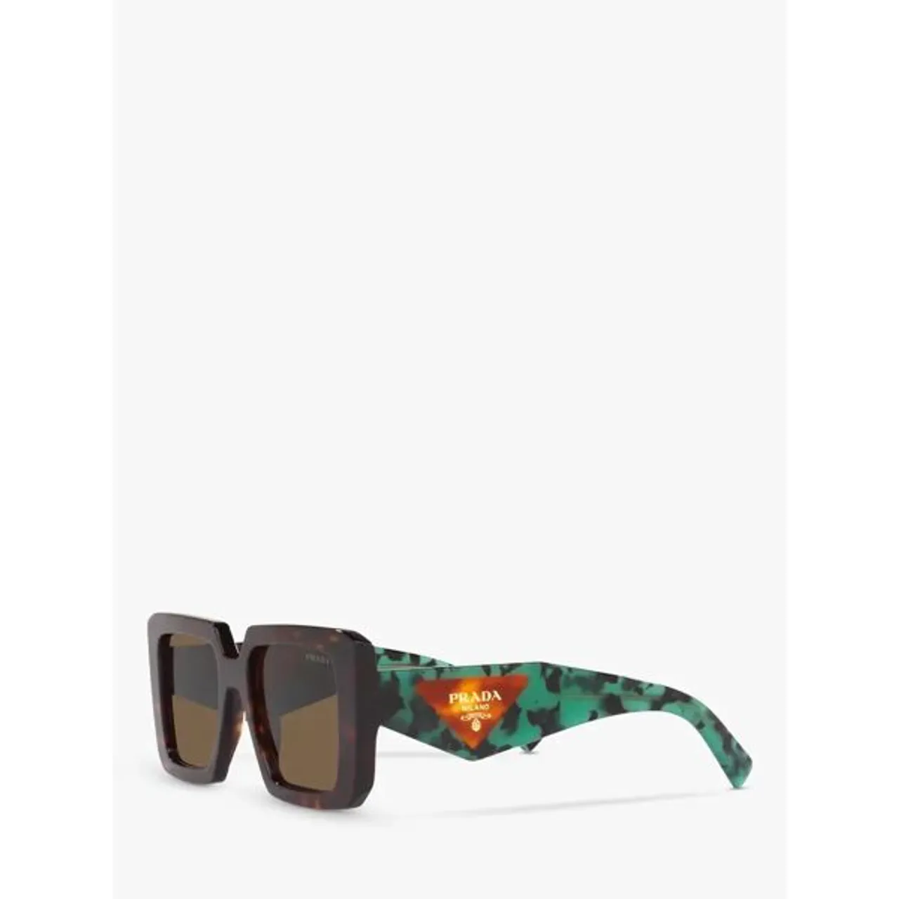 Prada PR 23YS Women's Chunky Square Sunglasses - Tortoise/Brown - Female