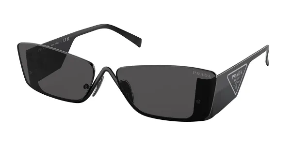 Prada PR 59ZS Asian Fit 1AB06L Women's Sunglasses Black Size 64