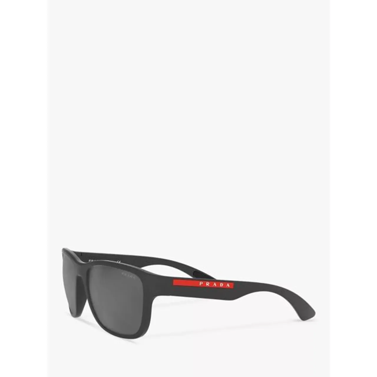 Prada PS 01US Men's Rectangular Sunglasses - Matte Grey/Black - Male
