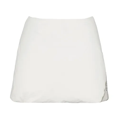 Prada , Quilted Flared Skirt ,White female, Sizes: