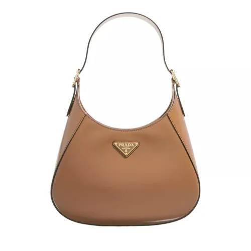 Prada Shopping Bags - Shoulder Bag Box Calf - brown - Shopping Bags for ladies