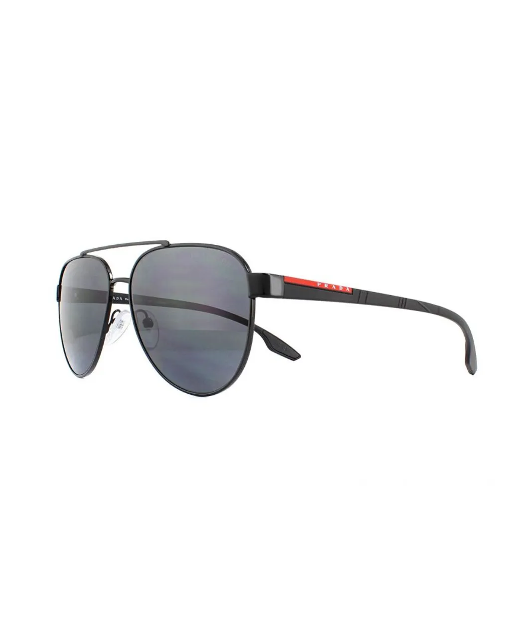 Prada Sport Mens Sunglasses 54TS 1AB5Z1 Black Grey Polarized Metal - One