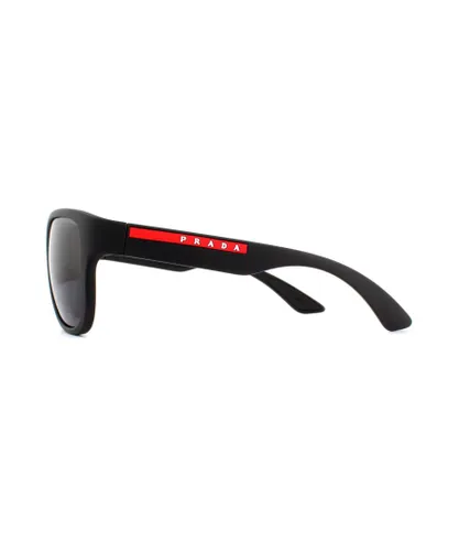 Prada Sport Mens Sunglasses PS01US DG05S0 Black Rubber Grey - One