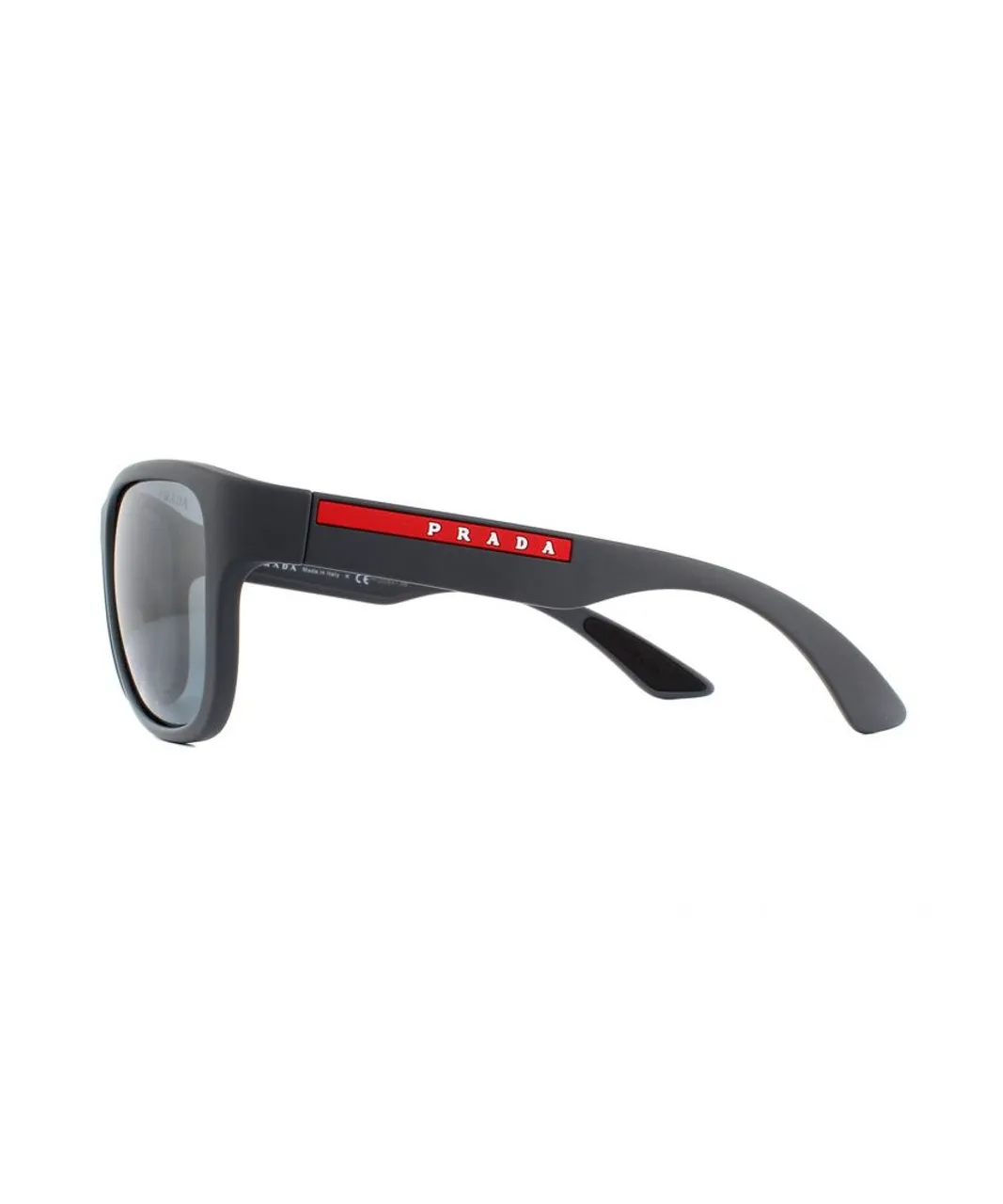 Prada Sport Mens Sunglasses PS01US UFK5L0 Grey Rubber Dark Mirror - One