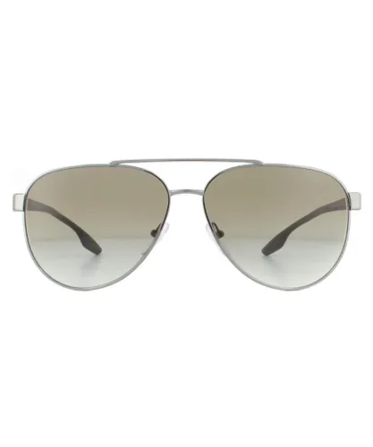 Prada Sport Mens Sunglasses PS54TS 5AV1X1 Gunmetal Green Gradient - Grey - One