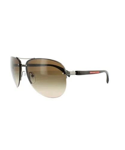 Prada Sport Womens Sunglasses 56MS 5AV6S1 Brown Gradient 62mm Metal - One