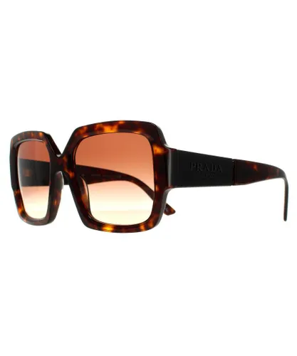 Prada Square Womens Havana Brown Gradient PR21XS Sunglasses - One