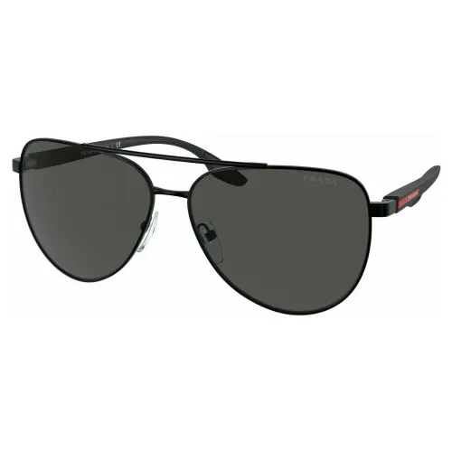 Prada , Stylish Black Aviator Sunglasses for Men ,Black unisex, Sizes: