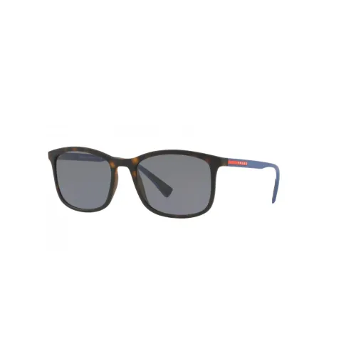 Prada , Stylish Blue Square Polarized Sunglasses for Men ,Brown male, Sizes: